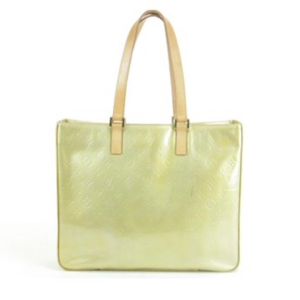 Louis Vuitton Light Green Vernis Columbus Bag